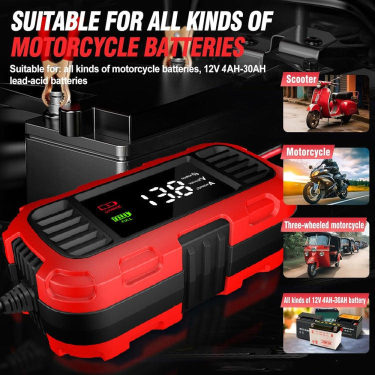 FOXSUR 2A 12V Motorcycle ATV Fully Automatic Trickle Battery Charger(US Plug)