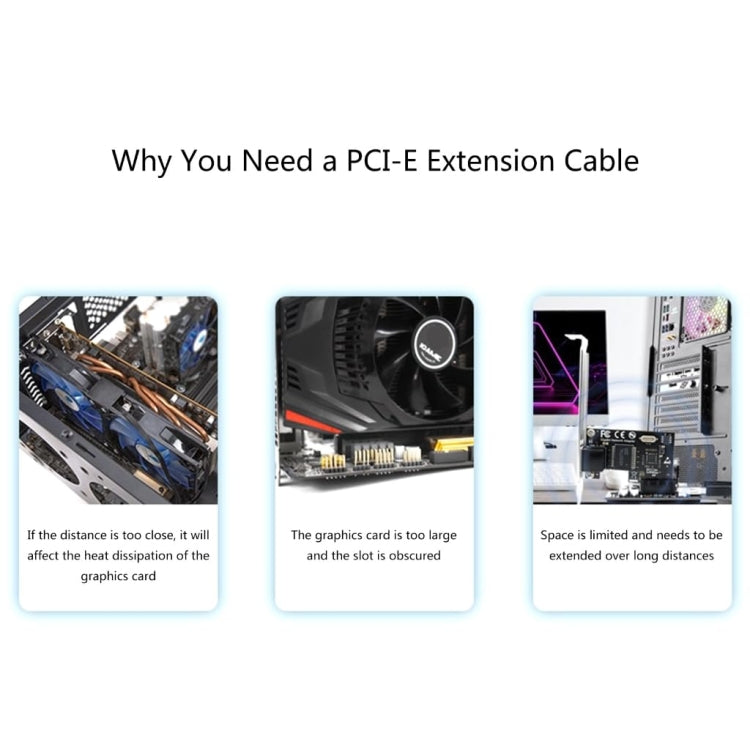 SSU PCI-E To X1 Interface Extension Cable, Length: 1m