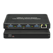 USB3.0 4-Ports Gigabit Network Adapter Plug and Play Router(Black)