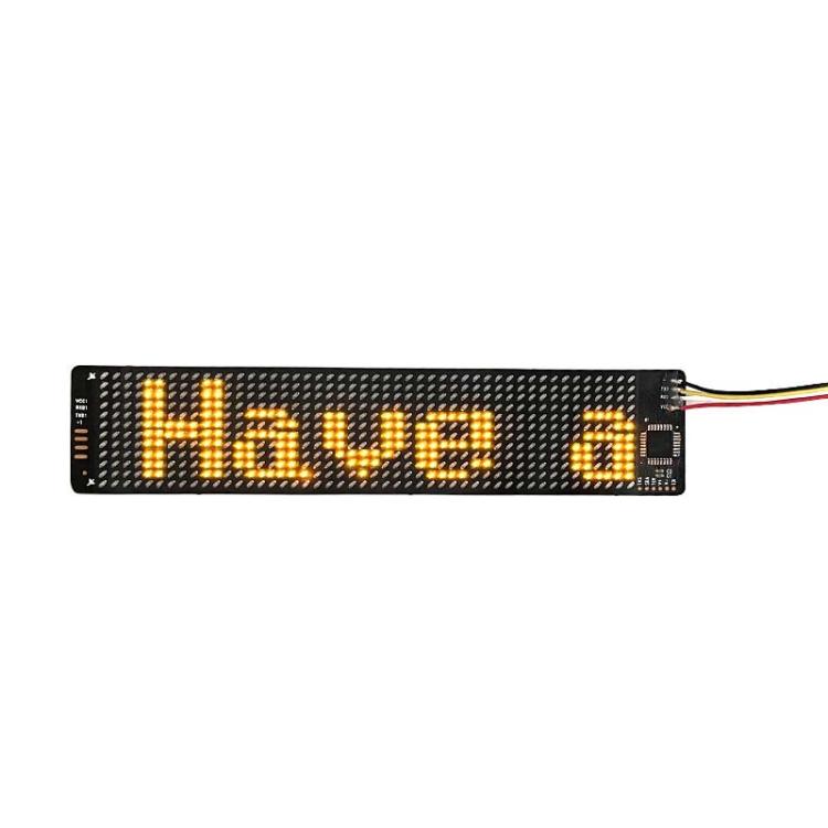 155 X 32mm Hat Backpack Vest Bluetooth LED Flexible Multi-Language Advertising Display Screen(Yellow)
