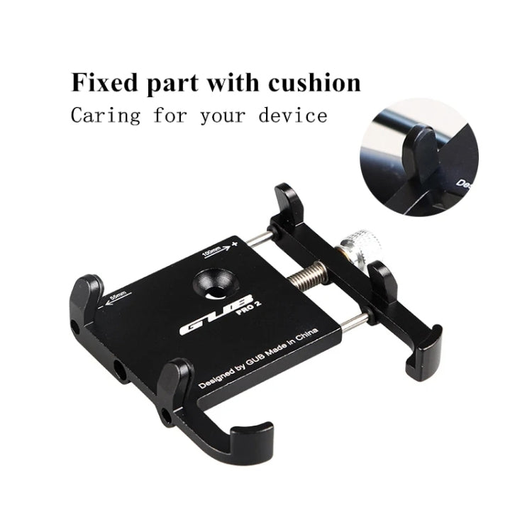 GUB PRO2 Aluminium Bicycle Phone Holder(Black)