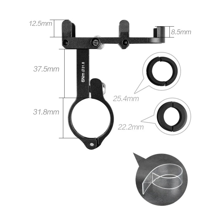GUB PRO2 Aluminium Bicycle Phone Holder(Black)