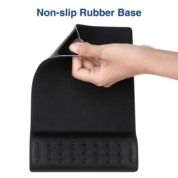 Rectangular Memory Foam Slow Rebound Wrist Breathable Mouse Pad(Black)