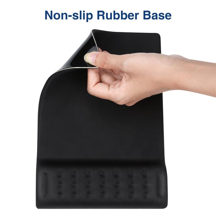 Rectangular Memory Foam Slow Rebound Wrist Breathable Mouse Pad(Black)