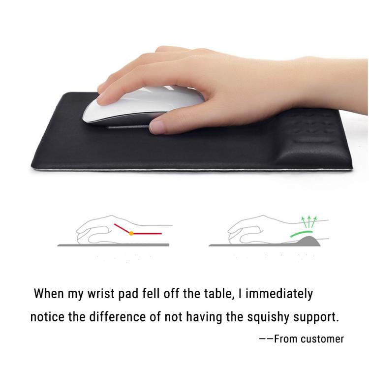 Rectangular Memory Foam Slow Rebound Wrist Breathable Mouse Pad(Black)