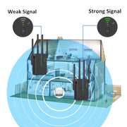 Urant U10 300Mbps 2.4G Wireless Repeater WiFi Signal Amplifier With 4 Antennas UK Plug White