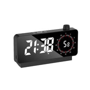 Multi-Functional LED Screen Mirror Charging Alarm Clock Reminder Visual Timer(Black)