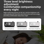 Multi-Functional LED Screen Mirror Charging Alarm Clock Reminder Visual Timer(White)