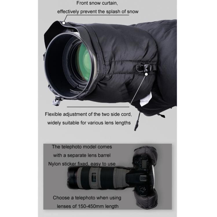 PGYTECH Camera Lens Warm Cold-proof Down Cover, Style: Telephoto