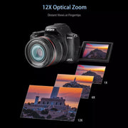 Ordro 4K Ultra HD Rotating Screen Optical Zoom Digital Camera