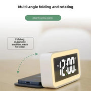 S281A LED Atmosphere Light Calendar / Temperature Display Clock With Wireless Charging Function(Black)