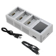 For DJI Mini 4 Pro / Mini 3 Pro / Mini 3 YX Color Screen 3-Way Charger Battery Manager Without Plug - free shipping - PMC TechLife - Order now!