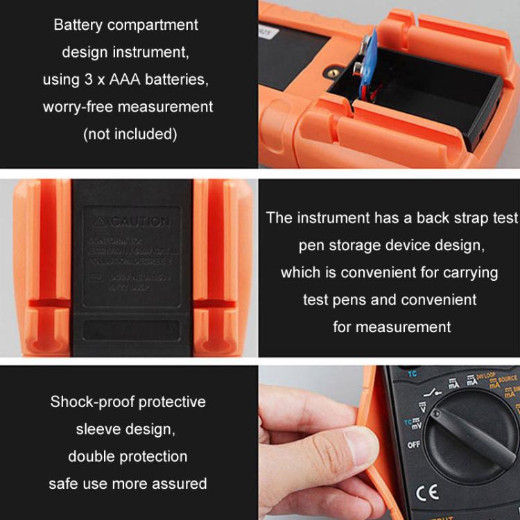 Victor Output Current Voltage Process Signal Source Multimeter, Model: VC71C