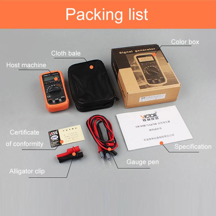 Victor Output Current Voltage Process Signal Source Multimeter, Model: VC71C