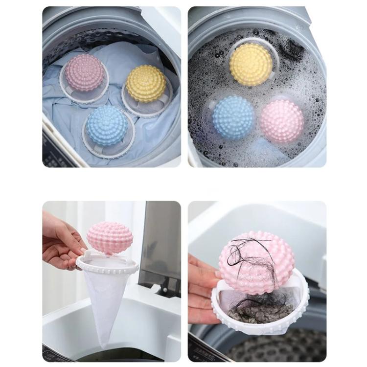 Hair Filter Bag Laundry Lint Catcher for Washing Machine(Pink)