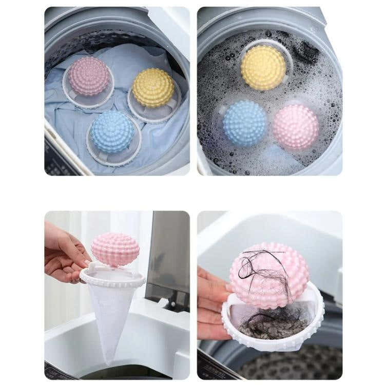 Hair Filter Bag Laundry Lint Catcher for Washing Machine(Yellow)