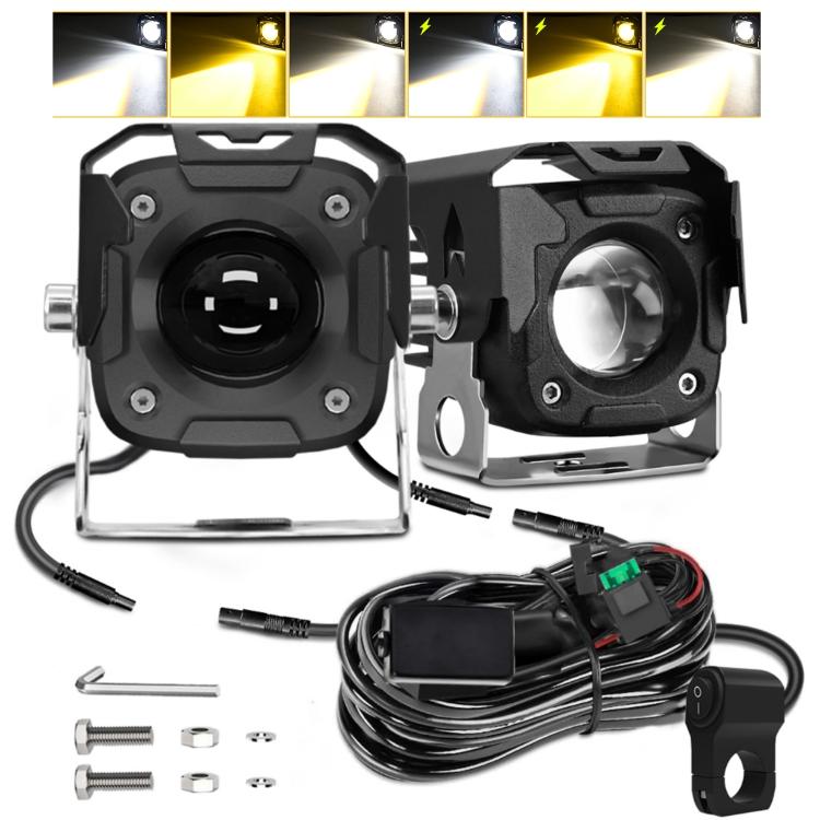 Motorcycle Spotlight Strobe 6 Modes With Control Cable Set(SK1 POR)