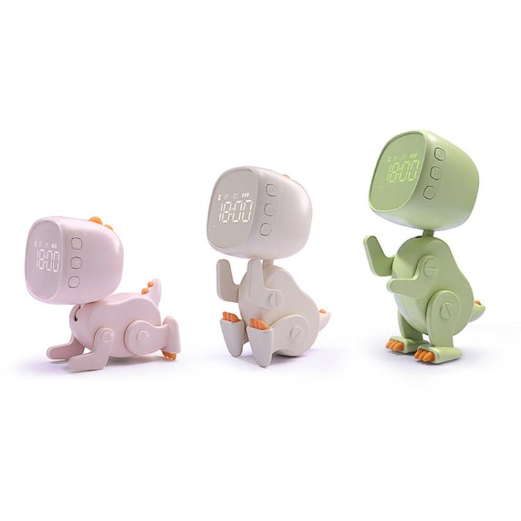 Cartoon Variety Dinosaur USB Charging LED Screen Timer Night Light Electronic Alarm Clock(Pink)