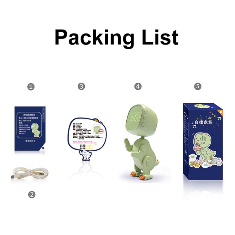 Cartoon Variety Dinosaur USB Charging LED Screen Timer Night Light Electronic Alarm Clock(Pink)