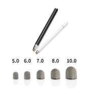 10pcs Silver Fibre Nano Conductive Light Fabric Tip High Sensitivity Capacitive Pen Tip, Spec: 6.0mm