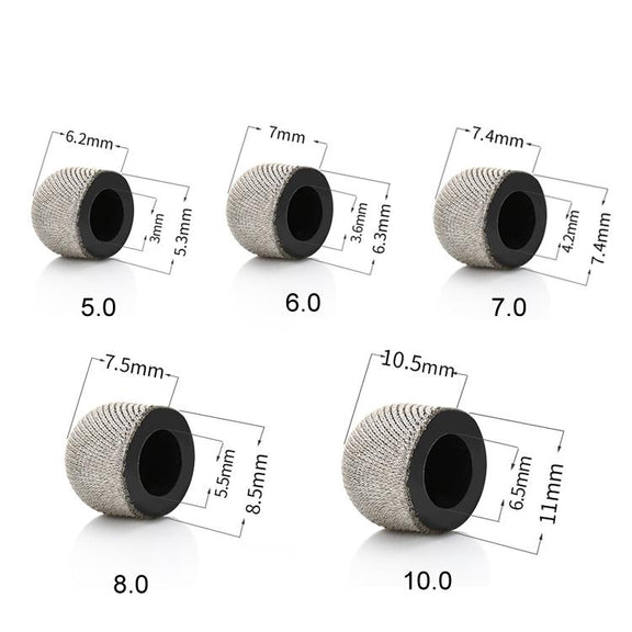10pcs Silver Fibre Nano Conductive Light Fabric Tip High Sensitivity Capacitive Pen Tip, Spec: 7.0mm