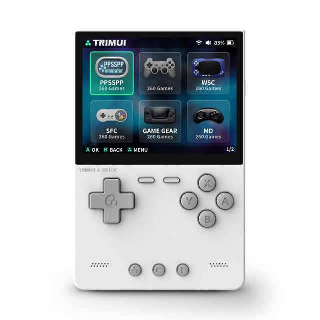 TRIMUI BRICK Open Source Pocket Console Portable Wireless Bluetooth HD Retro Arcade, Size: 256G(White)