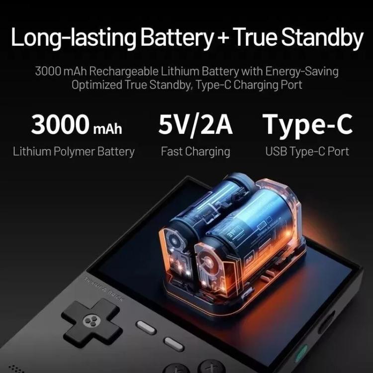 TRIMUI BRICK Open Source Pocket Console Portable Wireless Bluetooth HD Retro Arcade, Size: Standard No Card(White)