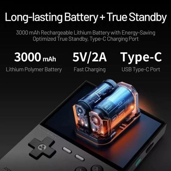 TRIMUI BRICK Open Source Pocket Console Portable Wireless Bluetooth HD Retro Arcade, Size: Standard No Card(White)