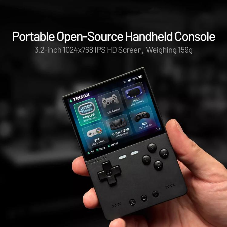 TRIMUI BRICK Open Source Pocket Console Portable Wireless Bluetooth HD Retro Arcade, Size: 128G(Red)
