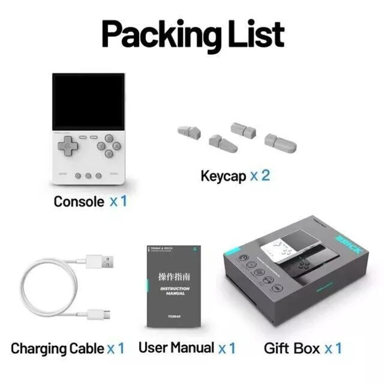 TRIMUI BRICK Open Source Pocket Console Portable Wireless Bluetooth HD Retro Arcade, Size: Standard No Card(White)