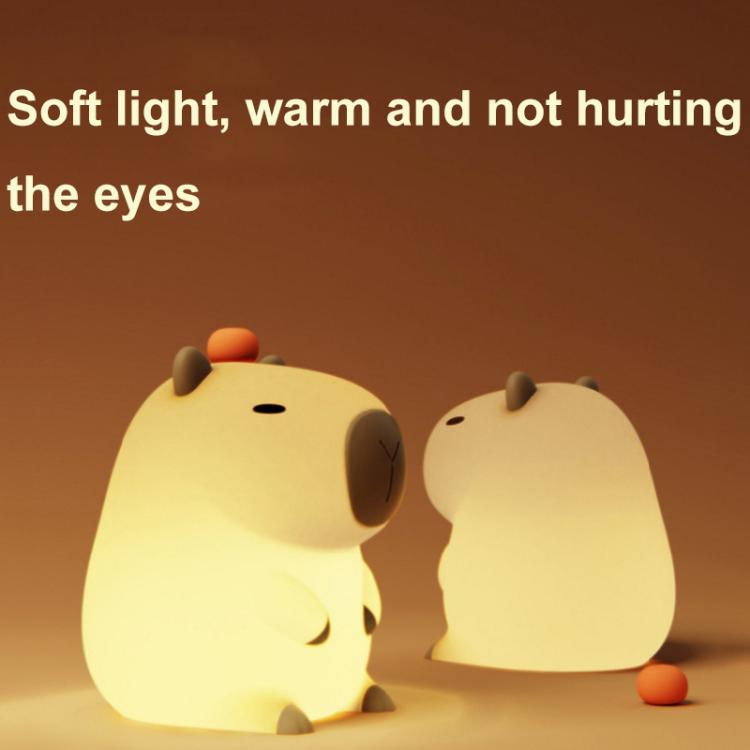 Cute Cartoon Guinea Pig Night Light Ornaments Children Silicone Pat Light(DS-CPBR-01)