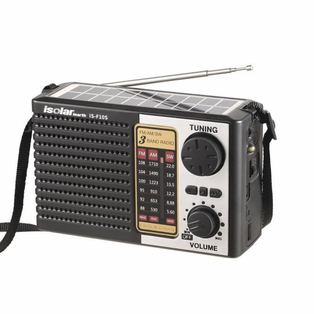 Isolariearth IS-F10S Solar Powered Full-Band FM / AM / SW Radio Bluetooth Speaker with Flashlight