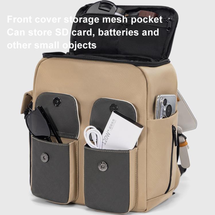 Cwatcun D171 Small Large Capacity DSLR Camera Storage Bag Casual Double Shoulder Load Reducing Breathable Backpack