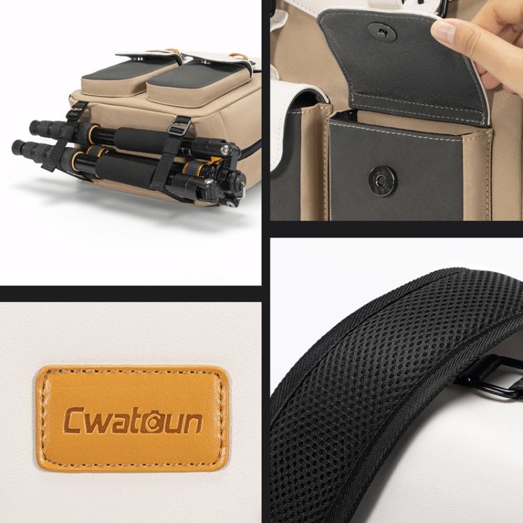 Cwatcun D171 Small Large Capacity DSLR Camera Storage Bag Casual Double Shoulder Load Reducing Breathable Backpack