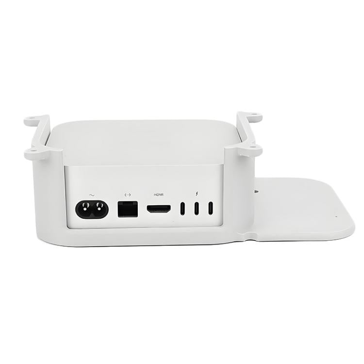 For Mac Mini M4 Under Desk Stand Hanging Wall Perforated Desktop Bracket With Screws(Gray)