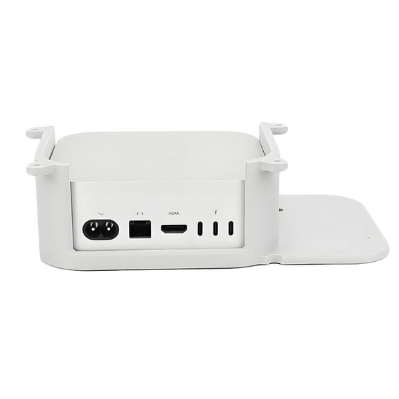 For Mac Mini M4 Under Desk Stand Hanging Wall Perforated Desktop Bracket With Screws(Gray)