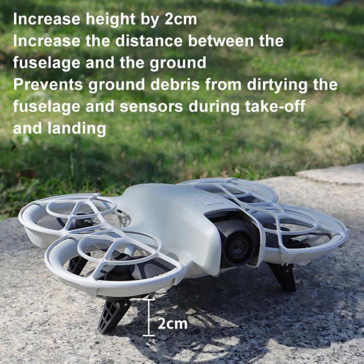 For DJI Neo CQT Impact Protection Cover + Bumper + Folding Stand + Tail Wing 4 In 1 Set(Gray)