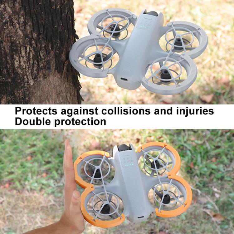 For DJI Neo CQT Paddle Bumper Ring Protective Cover Scratch Resistant Bumper Strips(Black)