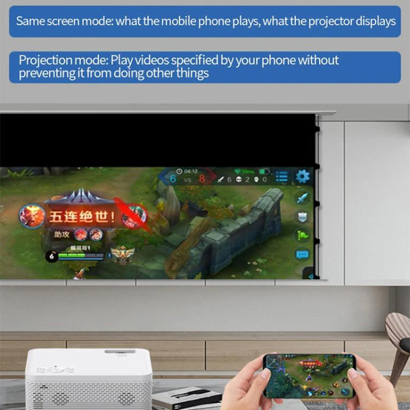Z01 1080P 5G Bluetooth Projector Android 9.0 System Supports Mirroring Screen US Plug