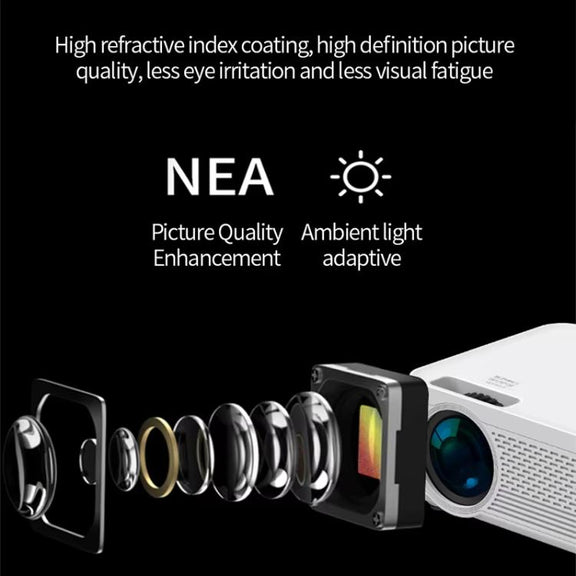 Z01 1080P 5G Bluetooth Projector Android 9.0 System Supports Mirroring Screen US Plug