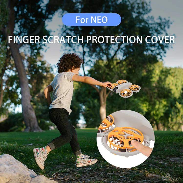 For DJI Neo CQT Drone Landing Scratch Protective Cover Prevent Finger Scratch Protective Cover Accessories, Color: Lower Black