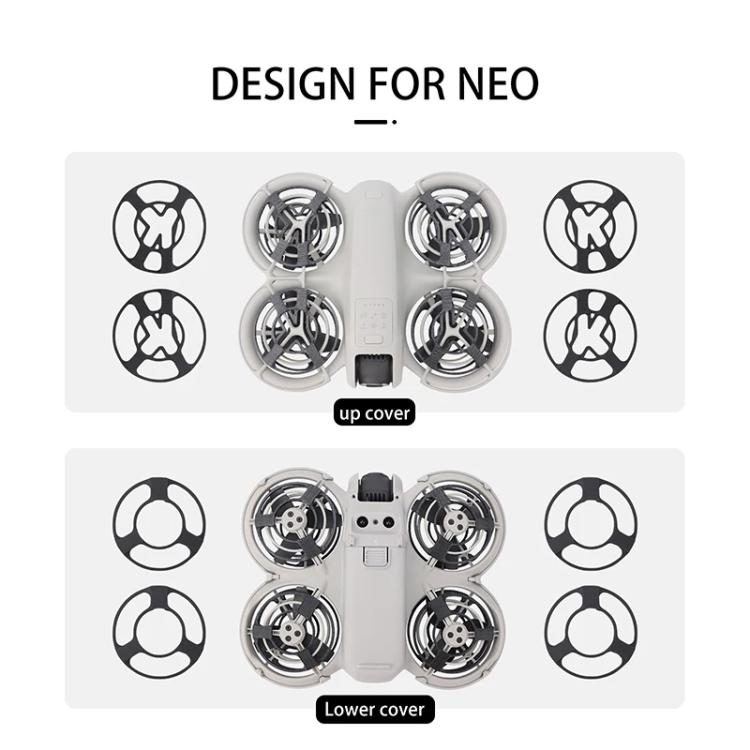 For DJI Neo CQT Drone Landing Scratch Protective Cover Prevent Finger Scratch Protective Cover Accessories, Color: Upper Black
