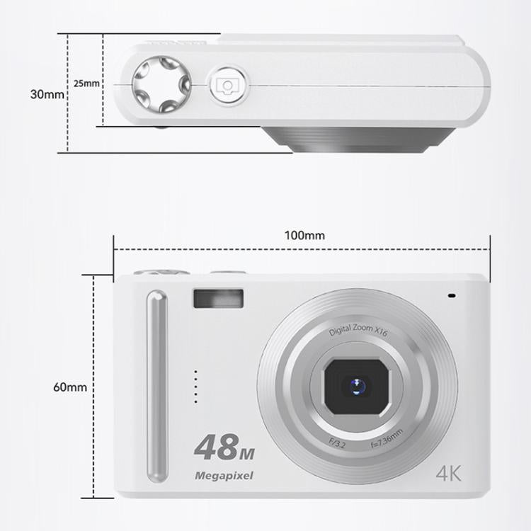 DC03H 2.4-Inch 16X Digital Zoom Electronic Image Stabilization 4K HD Digital Camera(Black)