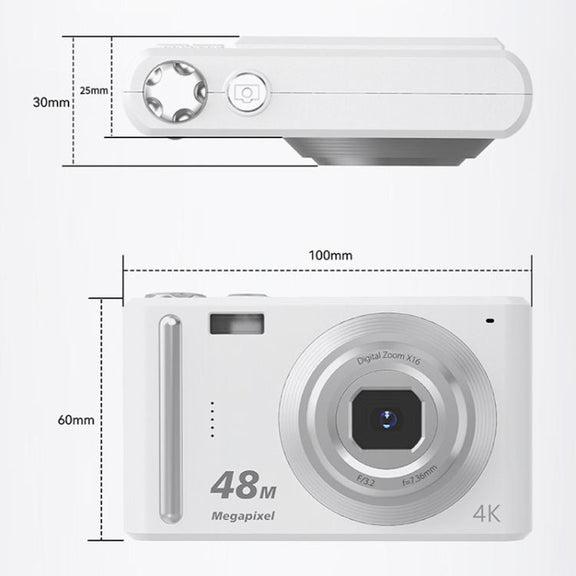 DC03H 2.4-Inch 16X Digital Zoom Electronic Image Stabilization 4K HD Digital Camera(Black)