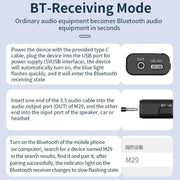 Bluetooth 5.4 Audio Common Ground Isolator Receiver Anti-interference Noise Reducer