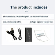 Bluetooth 5.4 Audio Common Ground Isolator Receiver Anti-interference Noise Reducer