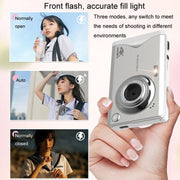 4K HD 3.0-Inch IPS Screen Autofocus HD Digital Camera Student DV Camera SLR(White)