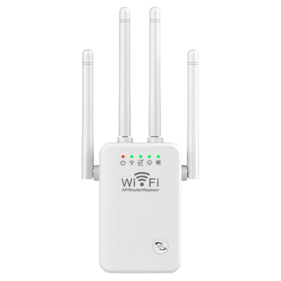 Urant U9 300Mbps 2.4G Wireless Repeater WiFi Signal Amplifier Support WPS Quick Setting UK Plug White