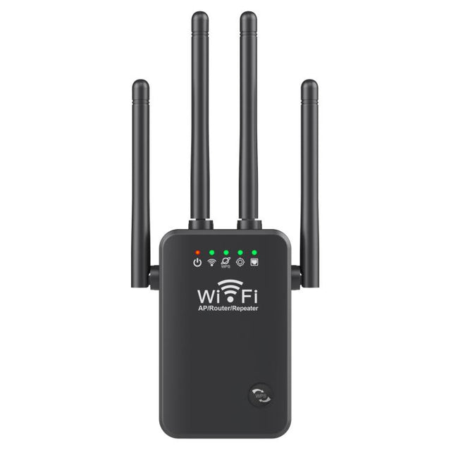 Urant U9 300Mbps 2.4G Wireless Repeater WiFi Signal Amplifier Support WPS Quick Setting UK Plug Black