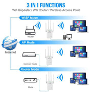 Urant U9 300Mbps 2.4G Wireless Repeater WiFi Signal Amplifier Support WPS Quick Setting EU Plug Black